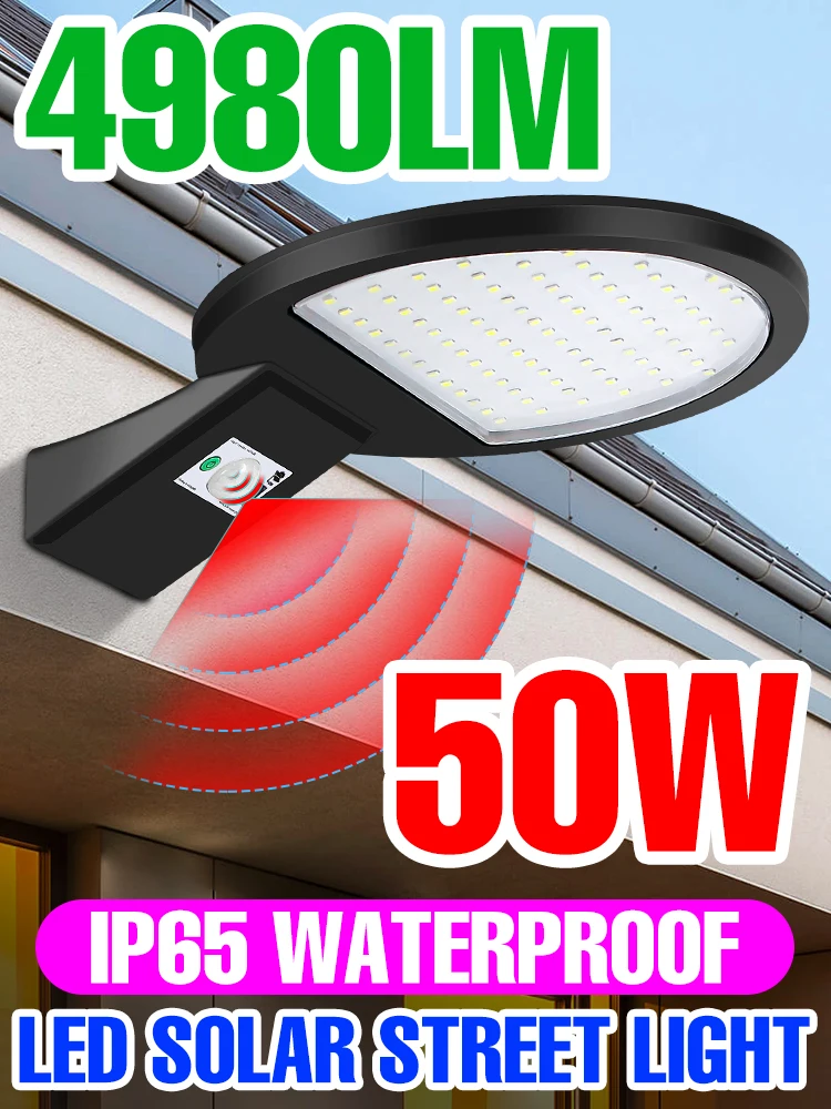 IP65 Waterproof Solar Street Light LED PIR Motion Sensing Garden Lights