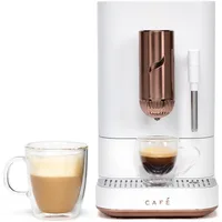 Automatic Espresso Machine & Milk Frother w/ Built In&Adjustable Espresso Bean Grinder,One-Touch Brew in 90 Seconds,Matte White 1