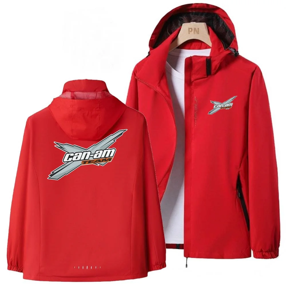 Leisure Mens Women Jackets Can Am Off Road Brp Atv Commander Utv Outlander Windproof Waterproof Hooded Shell Windbreaker Coats 5