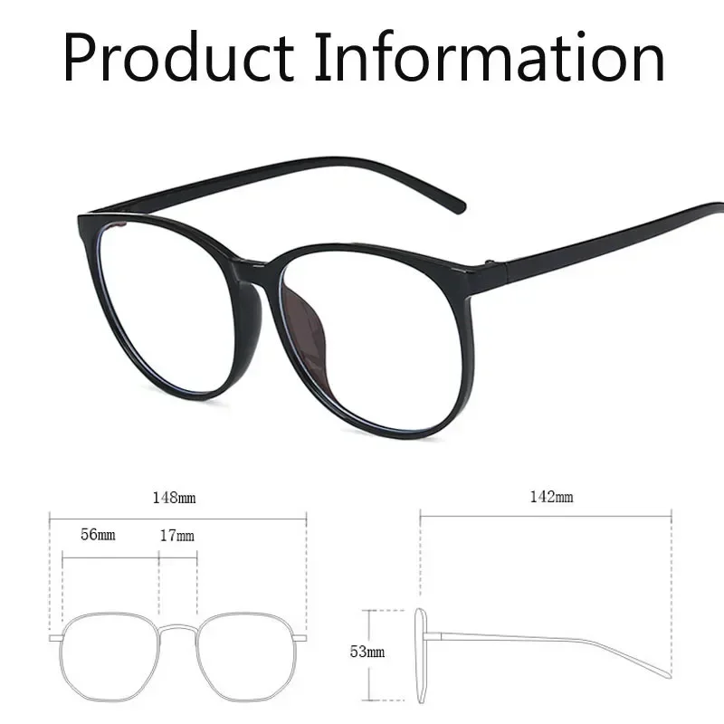 Round Myopia Glasses for Women Men Luxury Trend Anti Blue Light Minus Eyeglasses Finished Optical Spectacle Short Sight Eyewear - 6