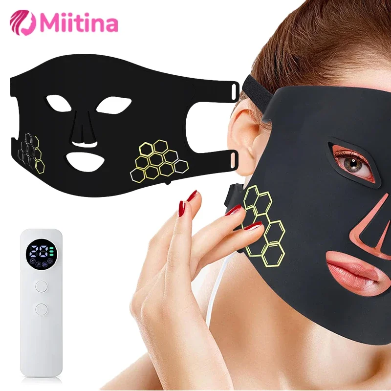72 LED Photon Beauty Mask Red LED Mask 4 Colors Photon Therapy Face Instrument Rejuvenation Skin Anti Aging Wrinkle Skin Repair