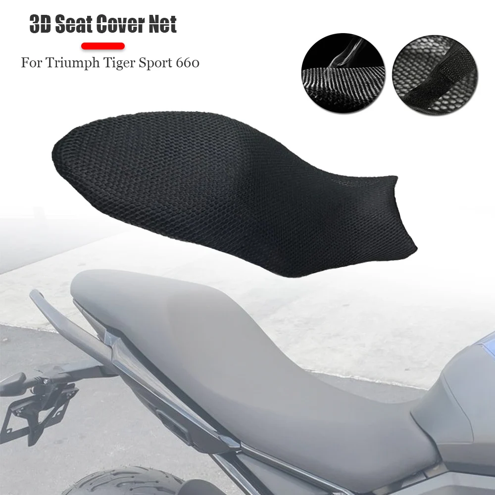 Motorcycle accessories Motorcycle Accessories For Triumph Tiger Sport 660 Rear Seat Cowl Cover 3D Mesh Net Waterproof Sunproof Protector