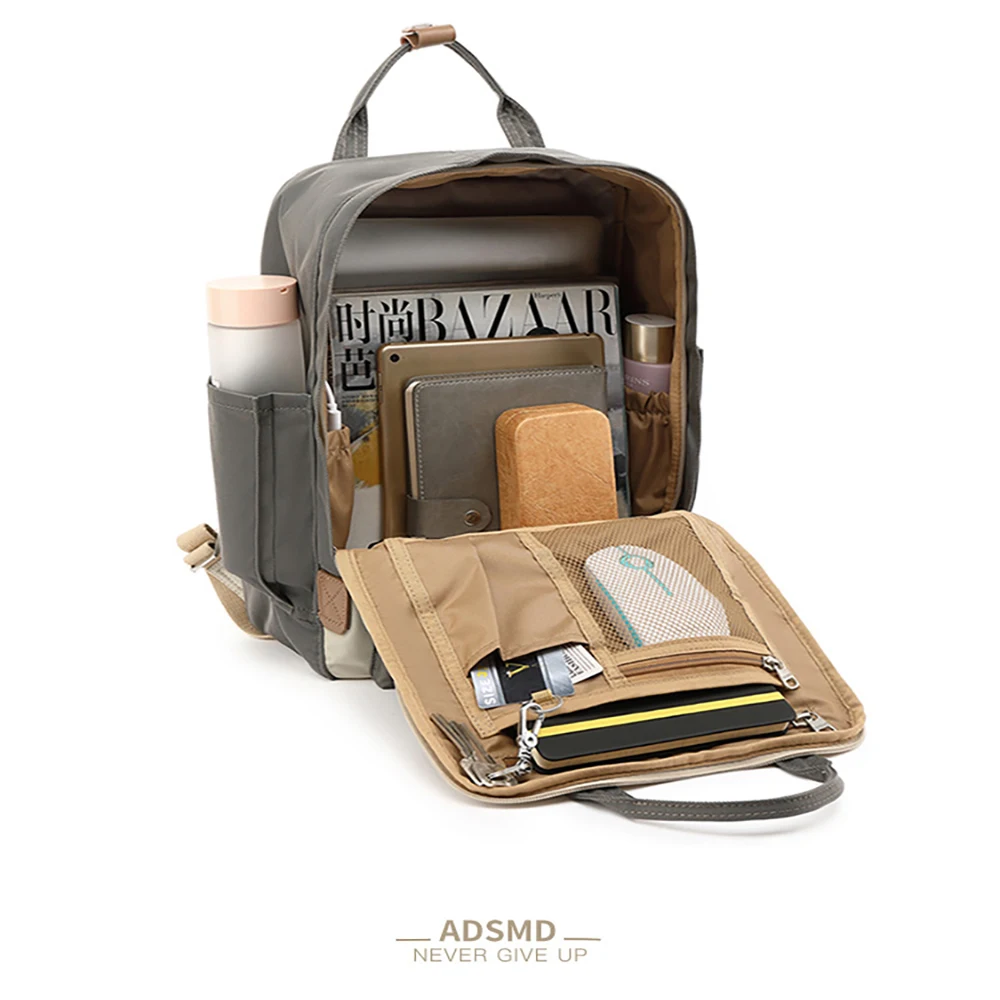 Bolsa para Notebook Laptop para Mulheres Mochila Computador Bolsa de Viagem de Grande Capacidade Multipocket Tendência da Moda Alta Qualidade 15.6 Polegada - Imagem 5