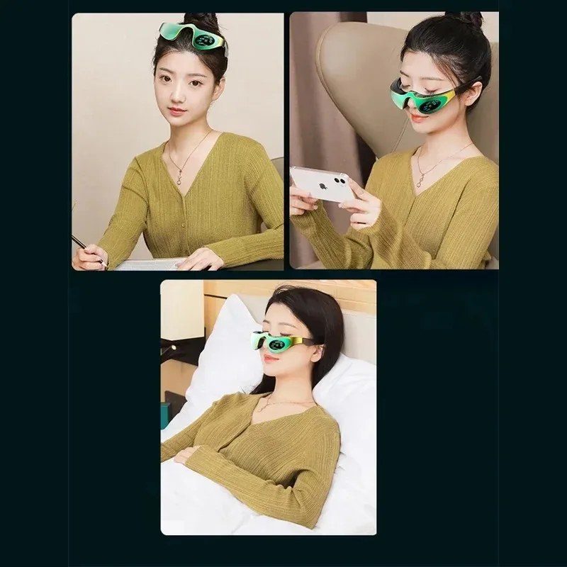 2025 3D Eye Massager Eyes Microcurrent Pulse Relax Fatigue Relief Lighten Dark Circles Smooth Eye Fine Line Beauty Skin Eye Care