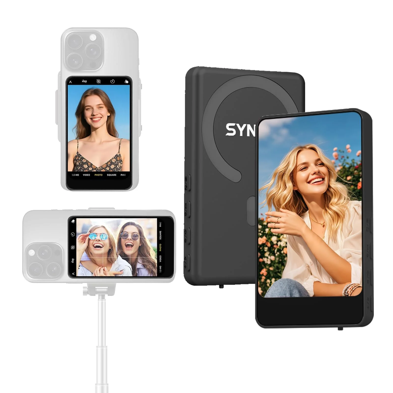 SYNCO XView M4 Màn hình selfie dành cho điện thoại quay vlog, kết nối
