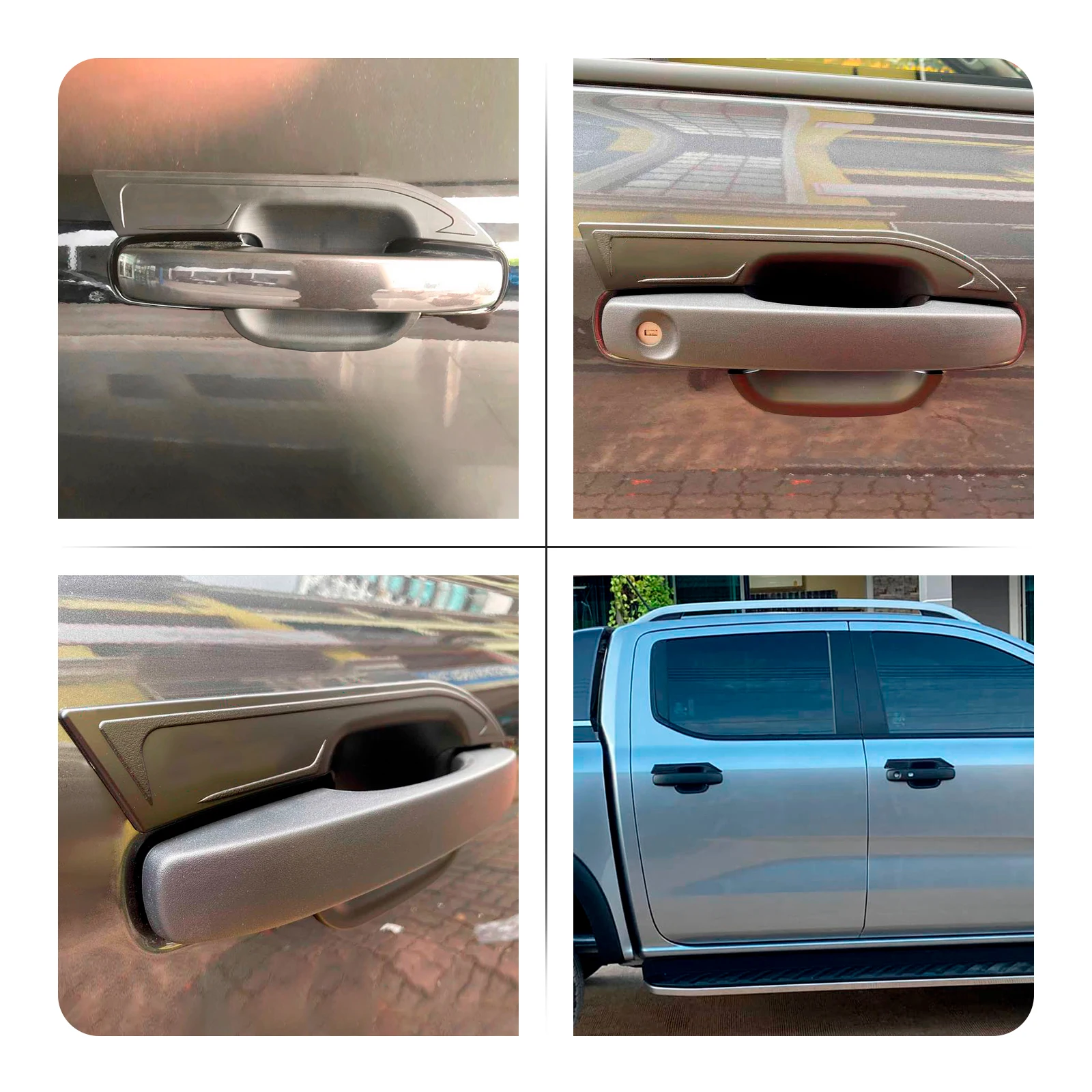 Door Handle Cup Guard Protection Insert Cover For Ford Ranger NEXT-GEN  2023+ Wildtrak Sport XL XLT ABS Car Accessores