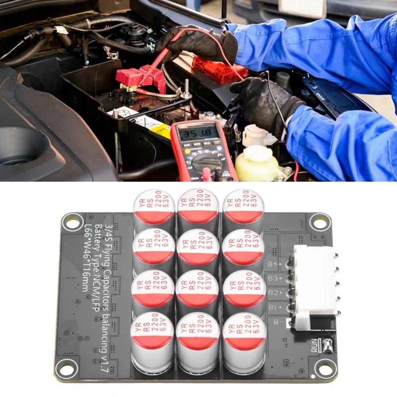 4S Active Equalizer Balancer Lifepo4 / Lipo/ LTO Battery Energy Equalization Capacitor BMS Board