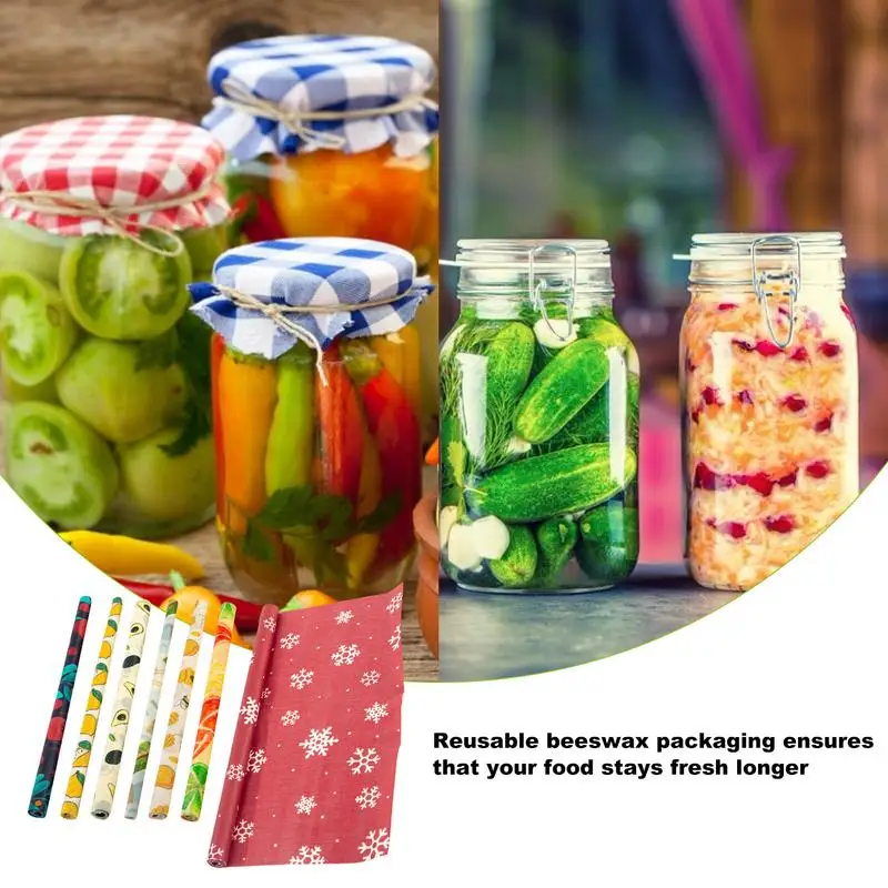 Beeswax Wrap Reusable Natural Food Grade Preservative Cloth Organic Cotton  Eco Friendly Sustainable For Kitchen Food Storage - AliExpress