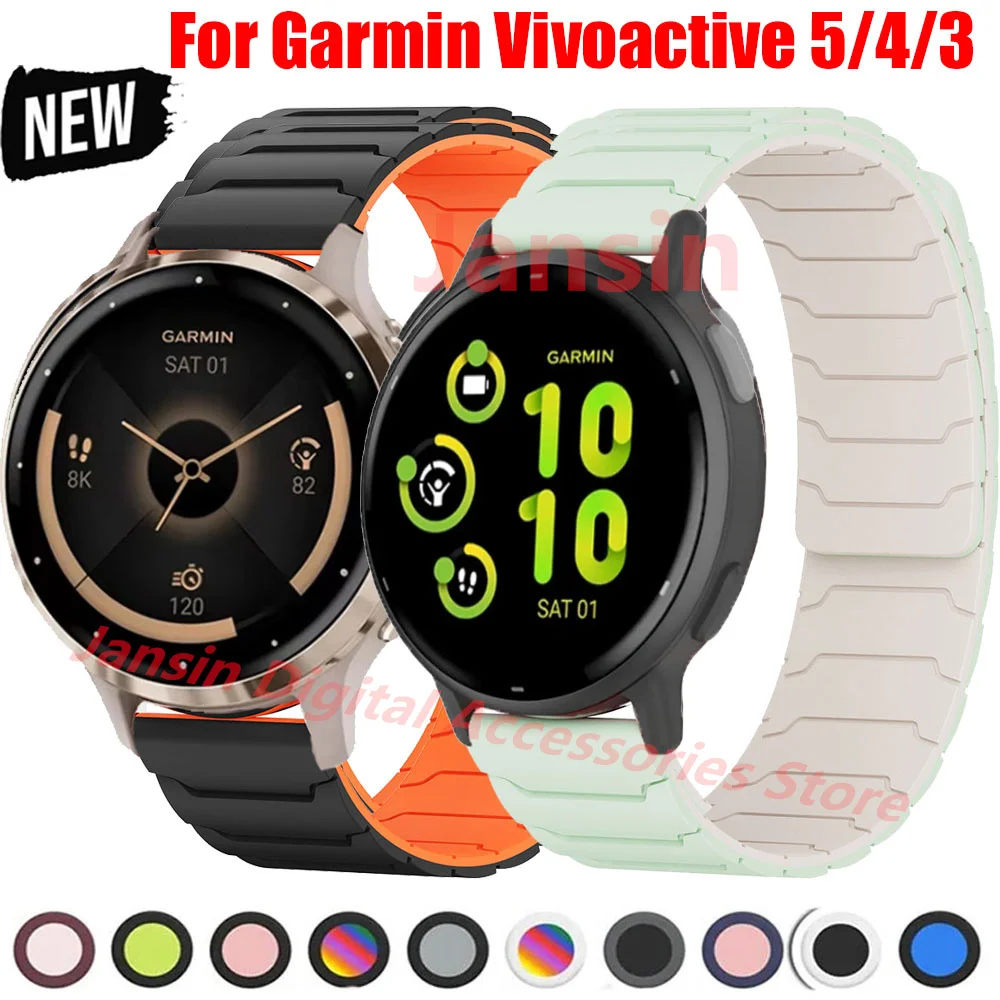 Silicone Magnetic Strap, 20mm/22mm - Versatile Watchband Replacement