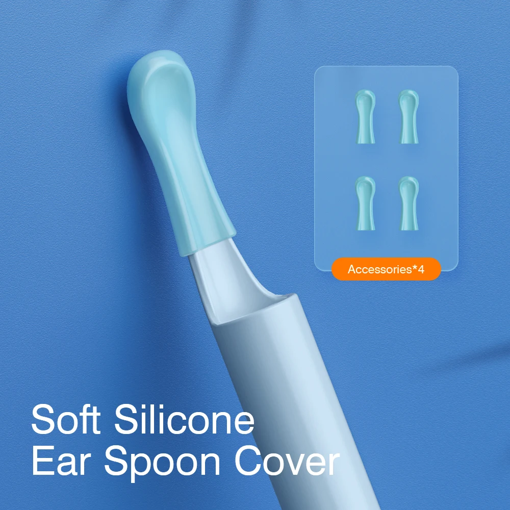 Wireless Visual Ear Endoscope Camera Ear Cleaning Tools Spoon Safe Silicone Earpick 5MP Camera Ear Wax Remover Luminous Otoscope 3