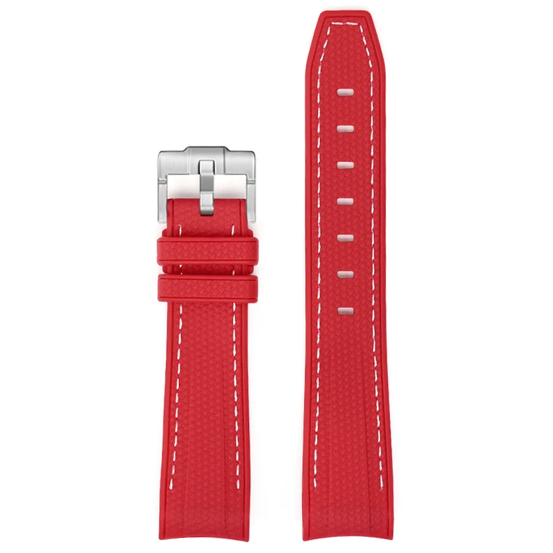 Silicone Rubber Curved End Diving Wrist Band Strap - 20mm