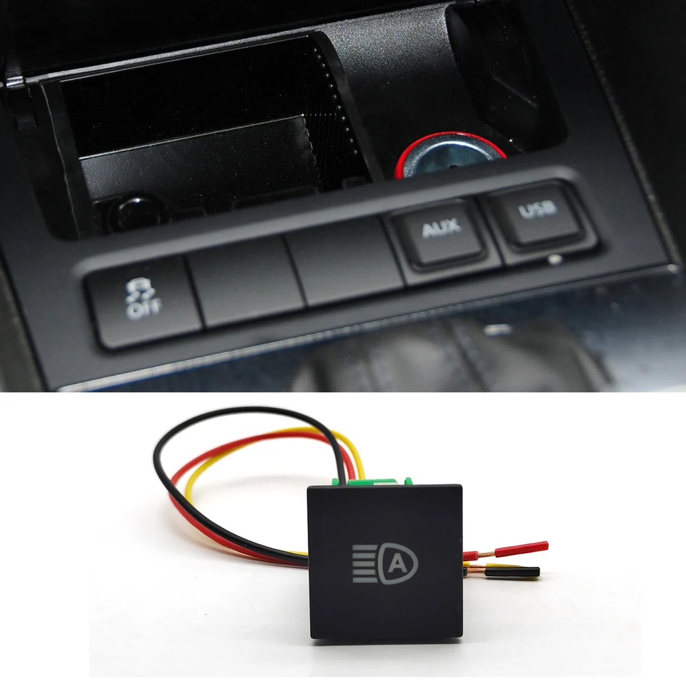 Car Red Led Light Power On Off Pulsante Interruttore Faro Automatico Per Vw Golf 6 Jetta 5 Mk5 Caddy Eos Scirocco