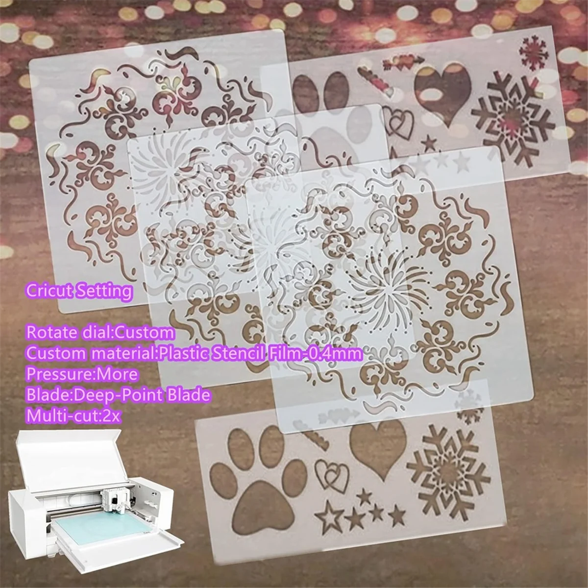 12 Sheets 10mil Mylar Sheet 12 X 12 Inch Milky Translucent PET Blank Stencil Making Sheet (10mil) 6