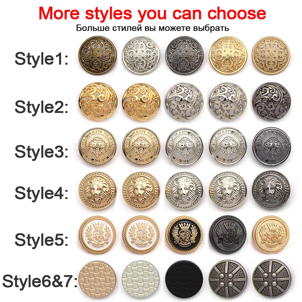 DOTOLLE Irregular Shape Women Coat Gold Metal Buttons With Shank For  Clothes Retro Female Blazer Suit Jacket Sewing Accessories - AliExpress