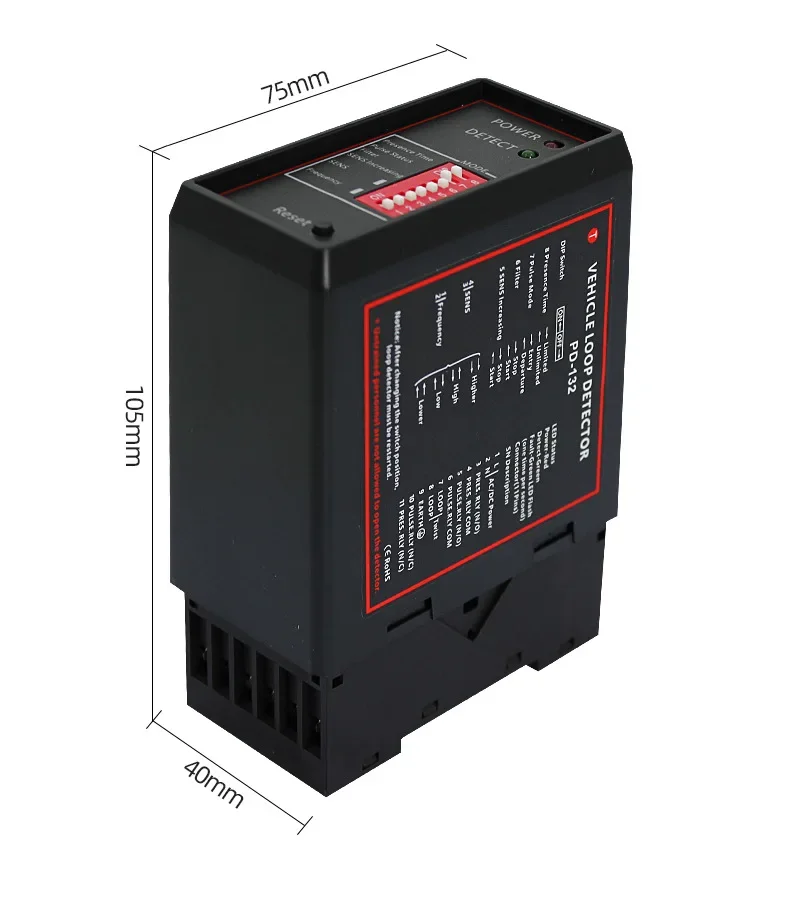 내구성 있는 PD132 차량 감지기 커뮤니티 게이트 지상 감지 코일 컨트롤러 단일 채널 범용 유도형 차량 감지기