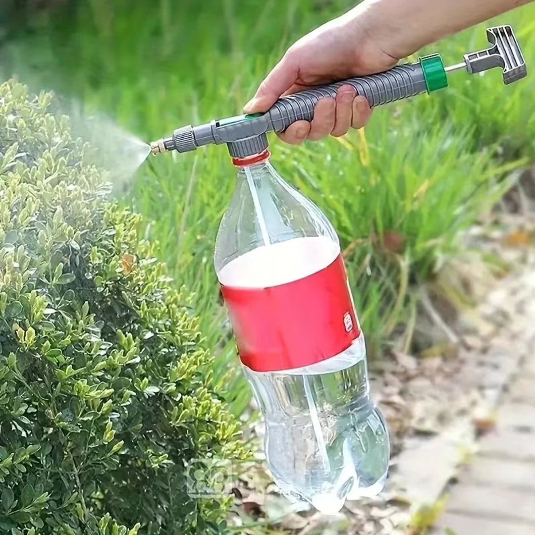 Adjustable Spray Nozzle Fit For Drink Bottles Manual High Pressure Sprayer Atomizer Garden Watering Tool For Gardening Flower