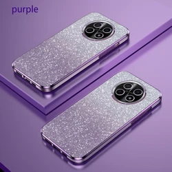Luxury Gradient Glitter Plating Silicone Phone Case for Huawei Nova 14i (Sfdd purple)