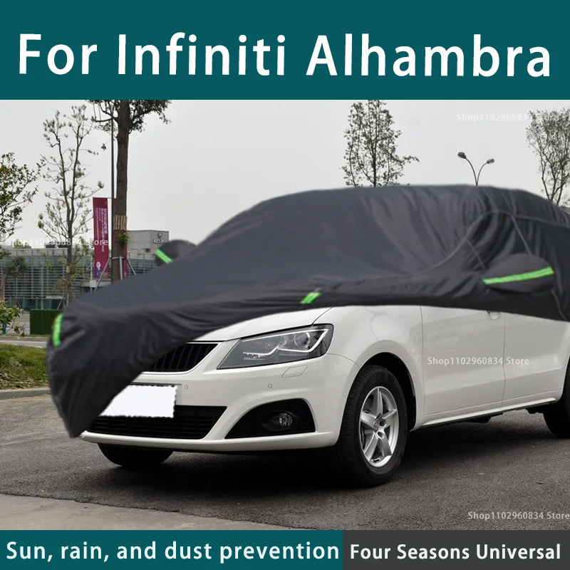 

For lnfiniti Alhambra fit Outdoor Protection Full Car Covers Snow Cover Sunshade Waterproof Dustproof Exterior black car cover