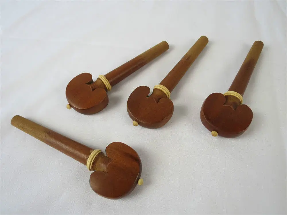 Great 4/4 cello Fittings 4pcs Natural Jujube wood pegs,fine workmanship