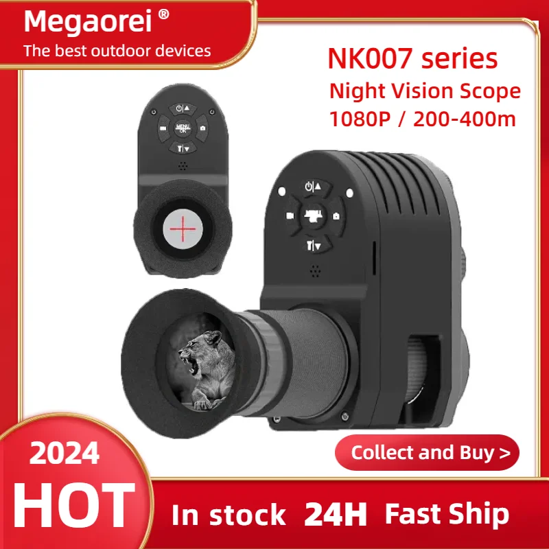 

Megaorei NK007 Integrated Night Vision Scope Hunting Camera Monocular Clip on Attachment with Built-in Infrared IR Flashlight