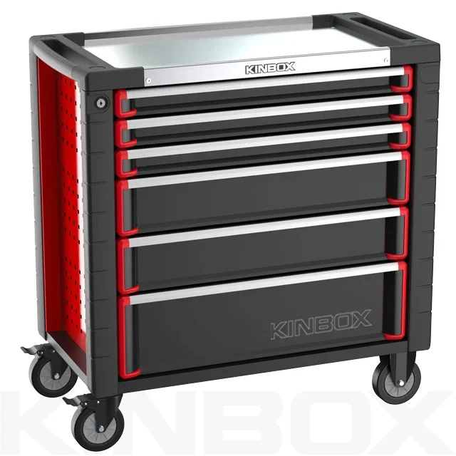 Ningbo Kinbox 6 Drawer China Tool ,Pit With Wheels For Garage Fixing