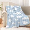 Cloud Throw Blanket, Blue and White Gift for Girl and Boy, Lightweight Super Soft Suitable for Sofa, Chairs, Bed for Kid 1