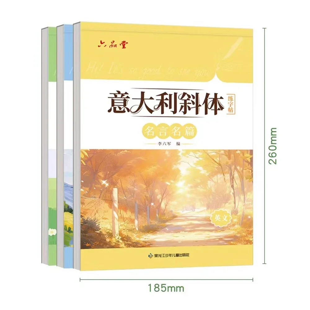 New Italy English Italic Font Calligraphy Book Practice Copybook Handwriting Copy Book Learn English for Adults Student Beginner - 6