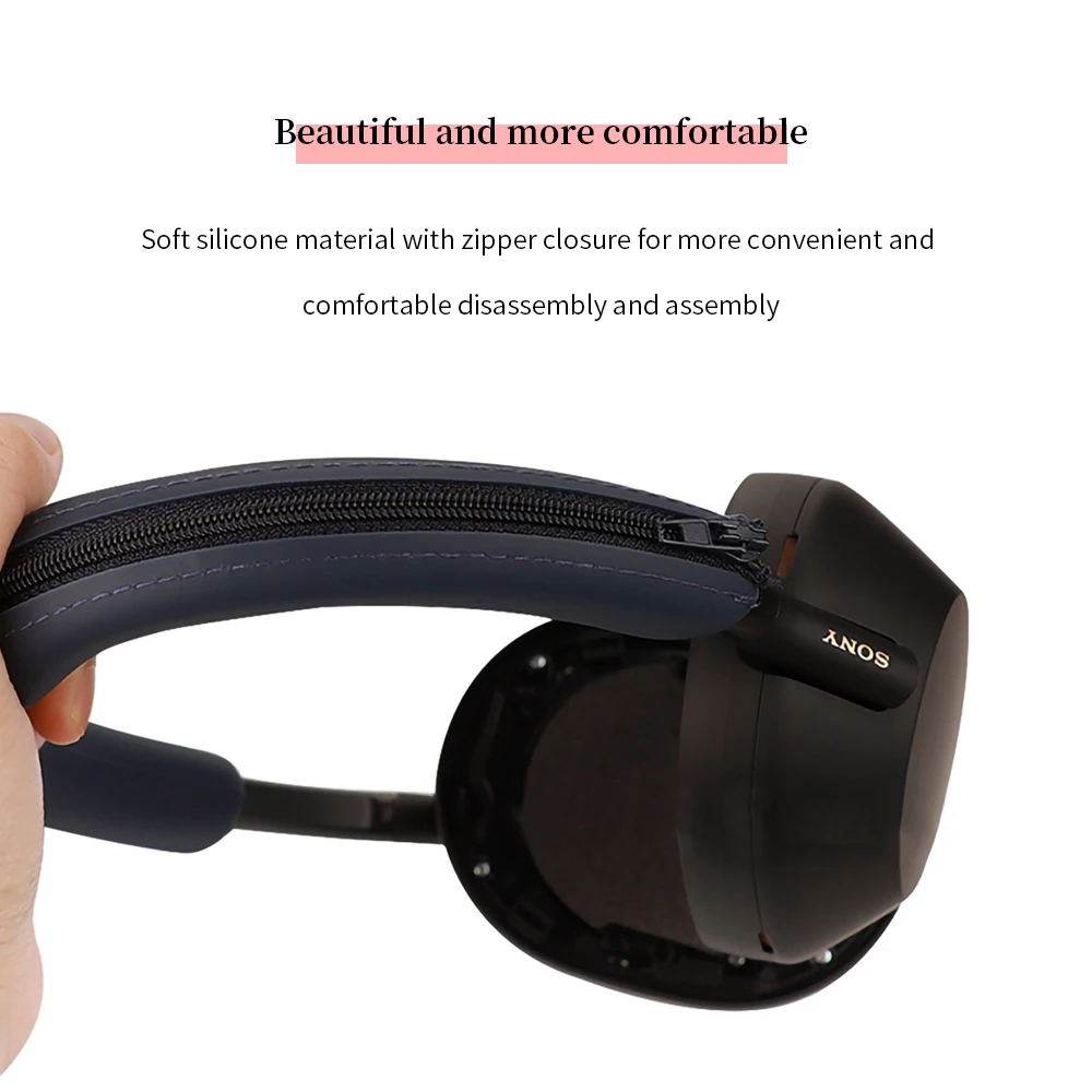 Silicone Protective Headphone Case Head Beam Cover para Sony Wh1000xm5 Earphone Xm5 Headconjunto Headbeam Protector Sleeve Qualidade - Image 5