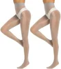 Collants transparents brillants taille haute pour femmes, chaussettes longues et moulantes, collants transfrontaliers lumineux de la Chine continentale