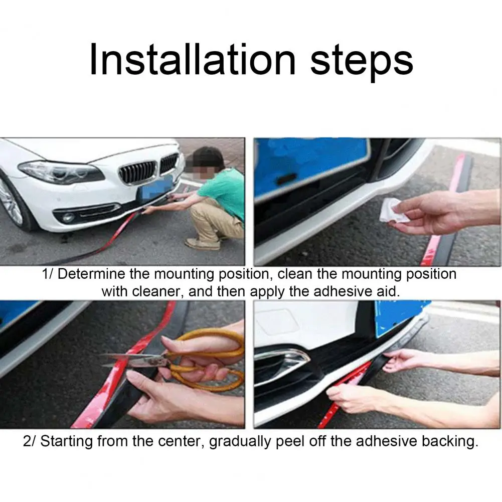 

Protective Glue Strips for Cars Universal Flexible Epdm Material Car Front Lip Spoiler Easy Installation Sports Car Look Car