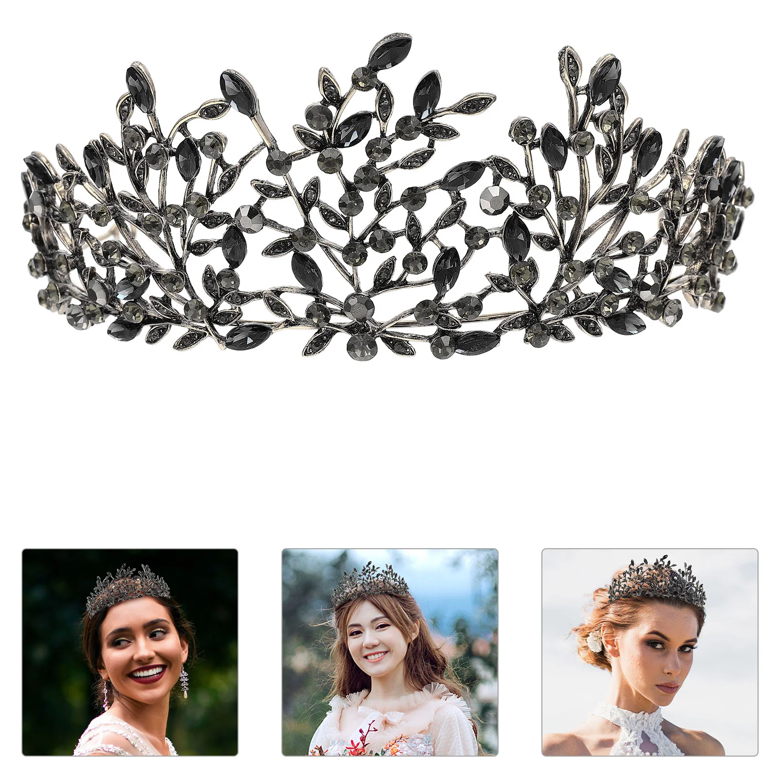 

Bridal Tiara Alloy Crown Headdress Delicate Accessory Hair Jewelry Exquisite Chic Wear The