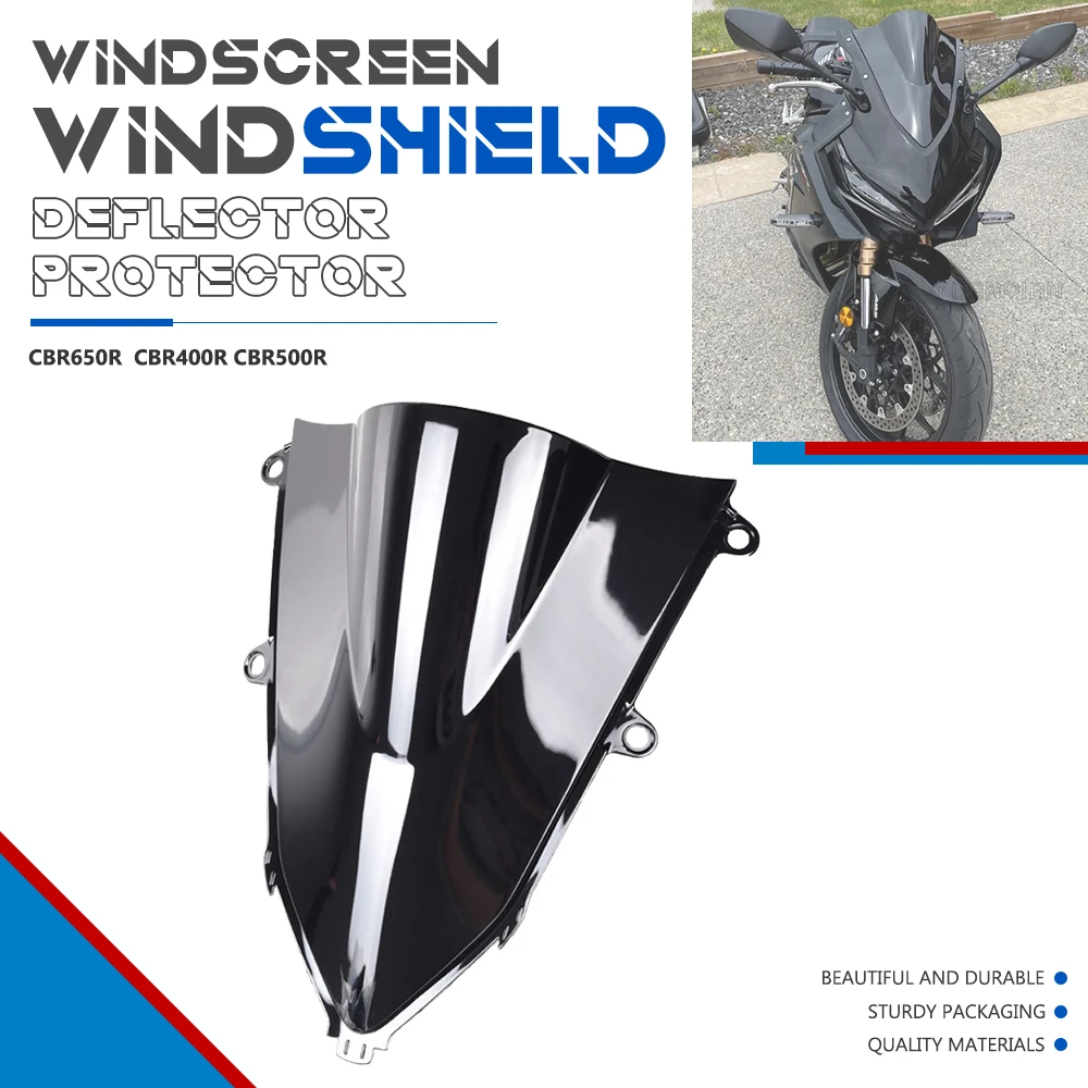 

FOR Honda CBR650R CBR500R CBR400R 2019 -2021 Motorcycle Windscreen Windshield Deflector Protector Wind Screen CBR 650R 500R 400R