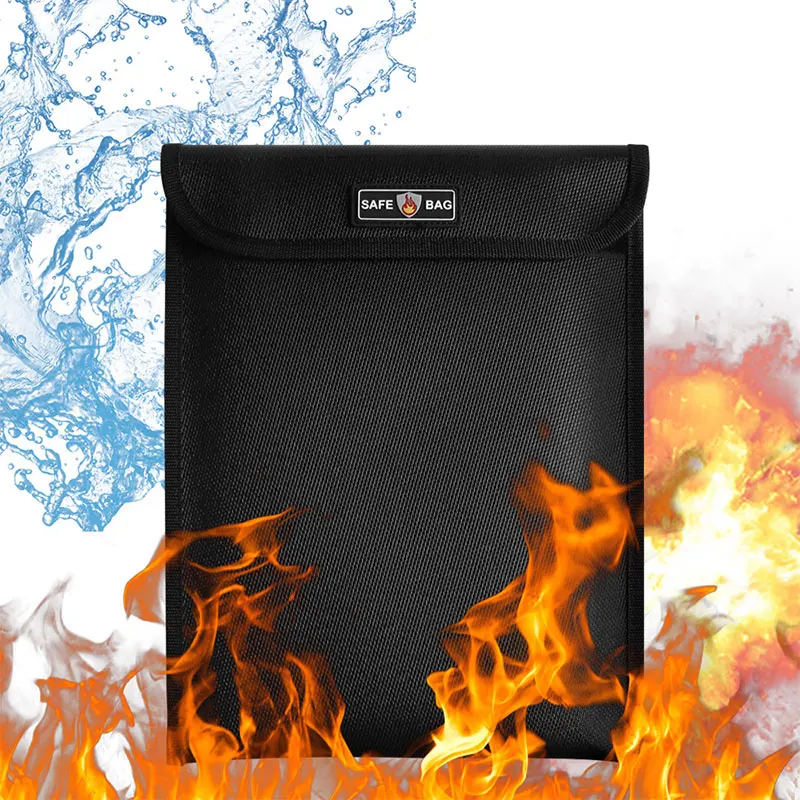 Fireproof Waterproof Document Bag Glass Fiber Explosion-proof Safe Bag Portable File Storage Bag For Money Jewelry Passport 6