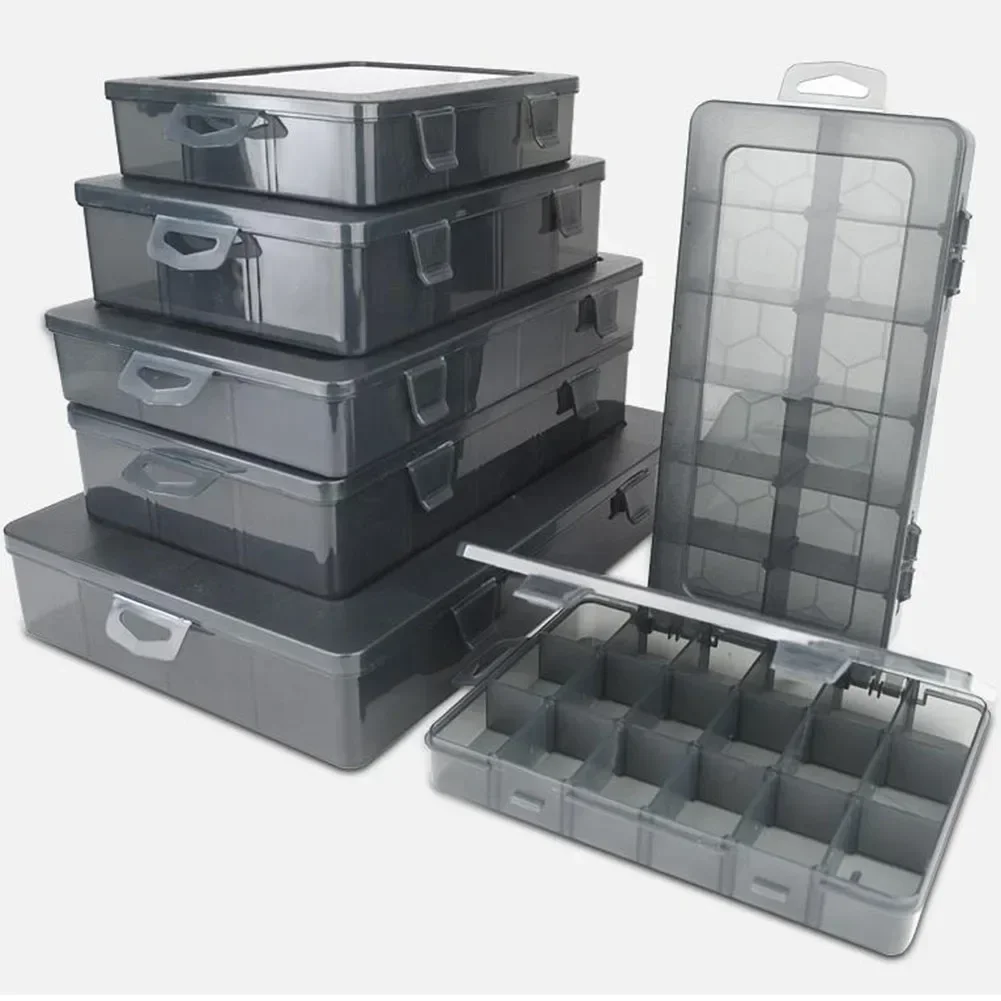 Plastic Multi-Grid Screwdriver Screw Storage Box Parts Toolbox Hardware Tool Repair Tool Box Electronic Component Drill Bit Grid tool storage box parts storage box plastic tool box storage organizer box screwdriver storage box