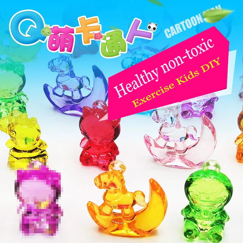 500g/Pack Transparent Acrylic Animal Beads Mixed Colour Acrylic Cute Sea Shell Pendants Diamond DIY Making Accessories Kids Gift