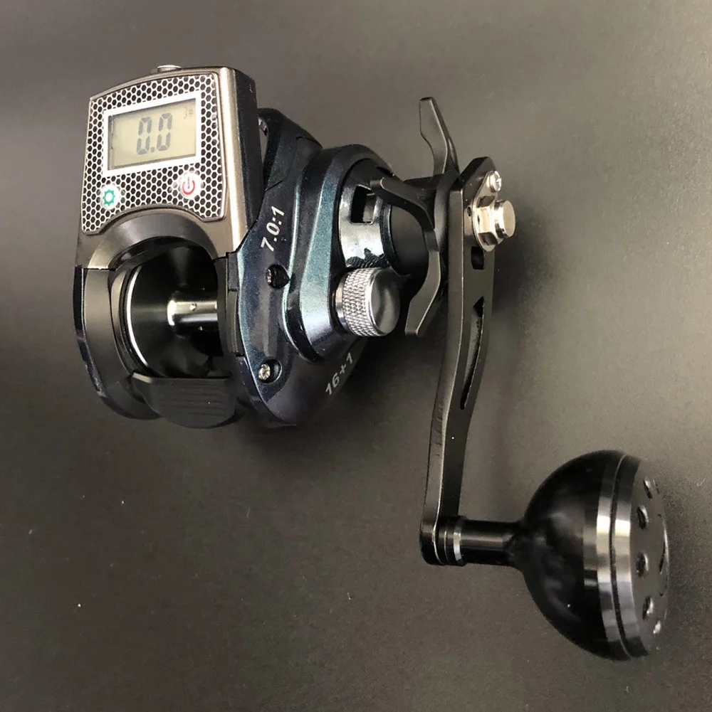 STACO Fishing Reel Line Counter Reel 16+1 Ball Bearings Left/Right Ice  Fishing Reel 6.3:1 Gear Ratio