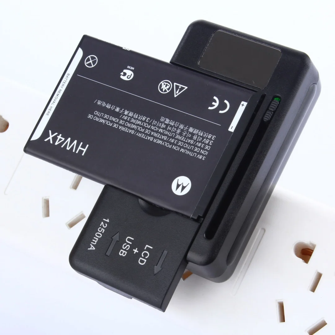 Universal Mobile Battery Charger EU US Plug LCD Indicator Screen USB-Port for Cell Phone Chargers Battery Charging