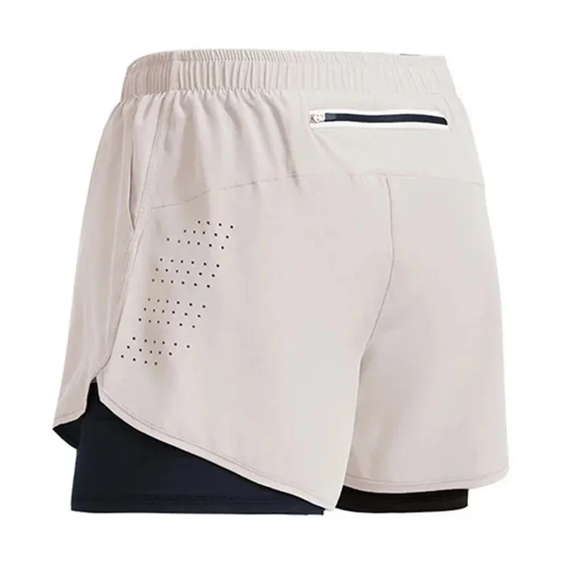 2024 New Men's Fitness Training Shorts Summer 2 In 1 Quick Dry Gym Beach Running Double-deck Shorts Outdoor Sportswear Men 5