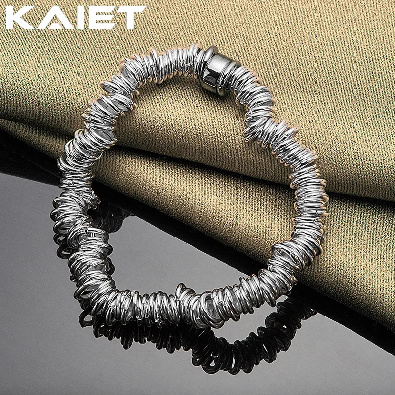 

KAIET Fashion Silver Color Multi Ring Bracelet Wedding Party Charm Accessory For Women Jewelry