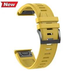 Premium Multi - Size Silicone Smartwatch Strap - QuickFit Bracelet Edition - 22mm QuickFit (Yellow)