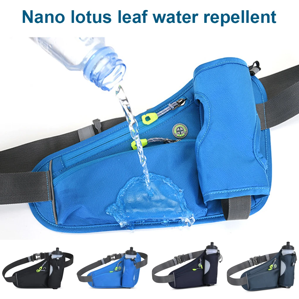 Sport Hydration Belt Bag Waterproof Adjustable Reflective Strap Breathable Cycling Shopping Water Bottle Holder 2