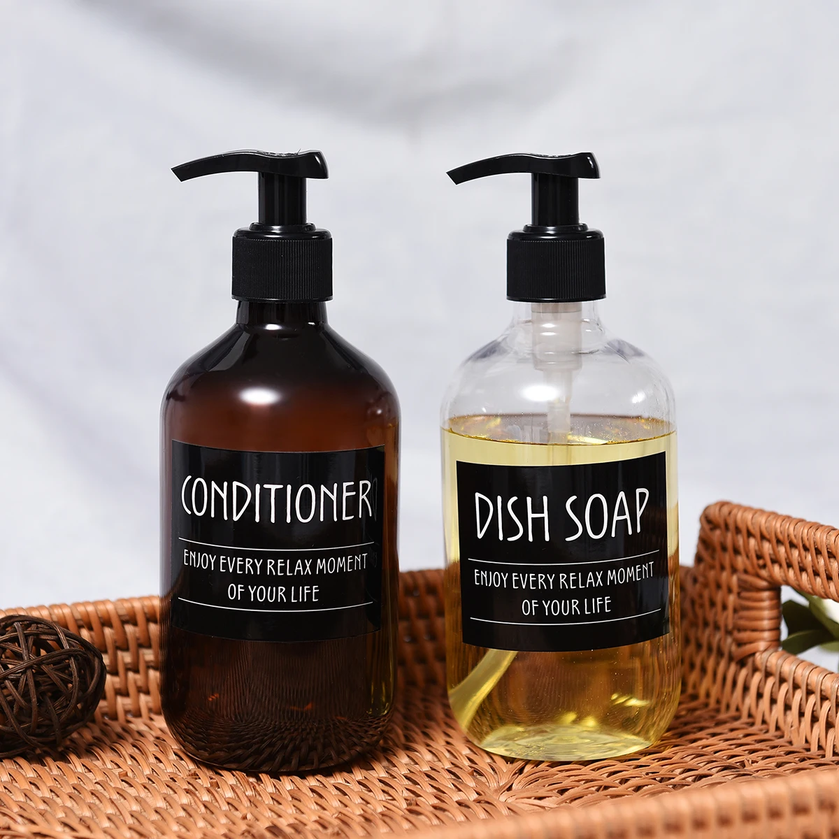 Bathroom Labels Sticker Set Bathroom Waterproof Labels Set Shampoo Shower Body Wash Dispenser Stickers Lotion Bottle Labels