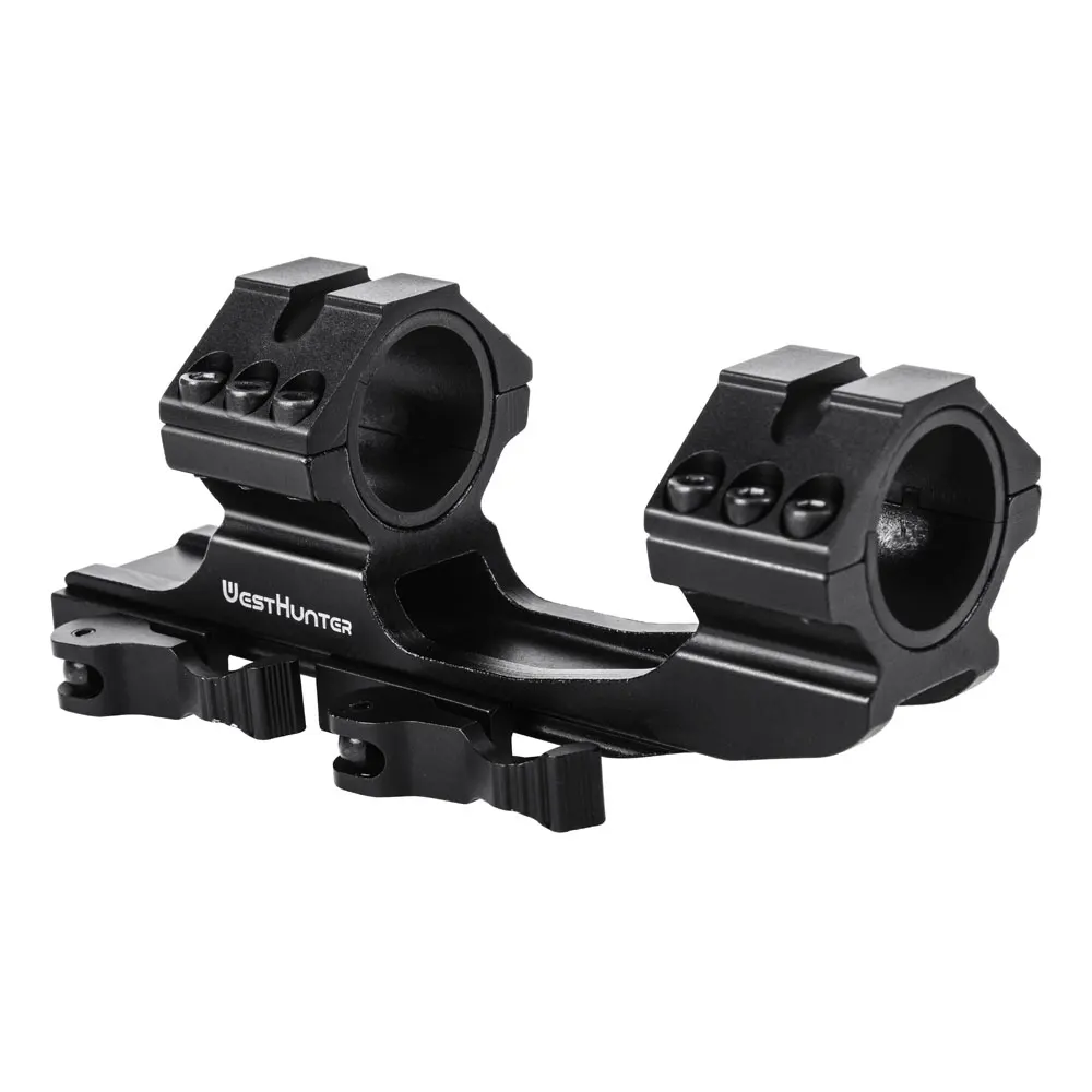 Quick Release One Piece Scope Mount 1"/30mm Dual Rings Hunting Accessories Fits 20mm Picatinny QD Cantilever Tactical Mounts Rifle Scope Mount Ring Rifle Scope Mount Picatinny Riser Mount Scope Riser Mount Picatinny Rail Accessories Scope Mount Adapter Rifle Scope Throw Lever