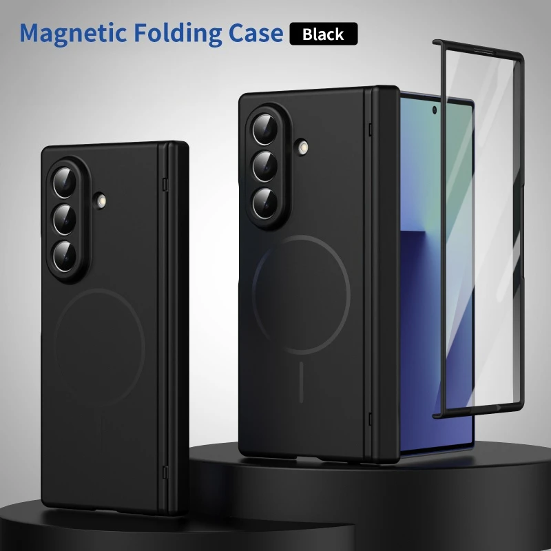 Premium Magnetic Hinge Protective Case with Screen Protector