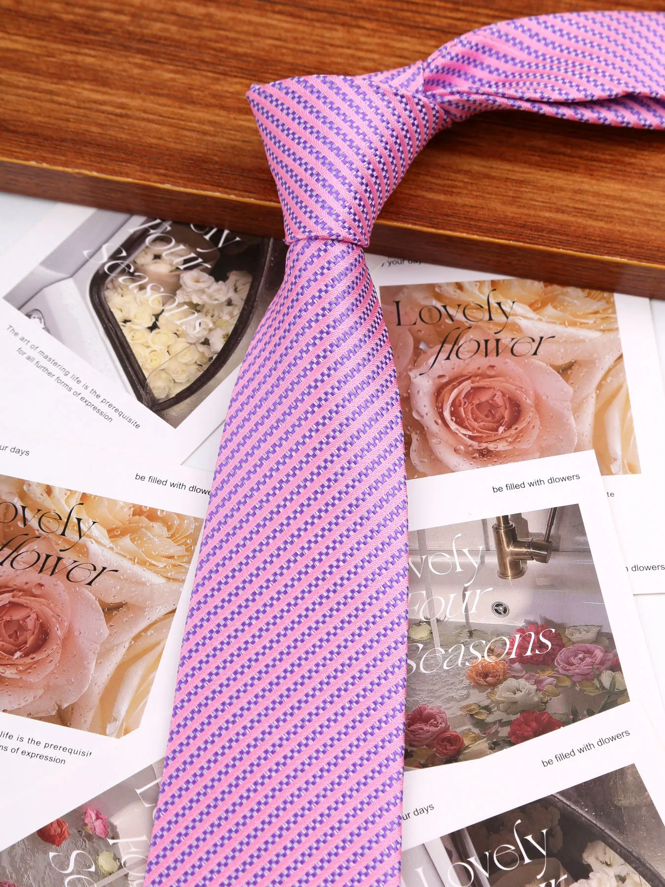 Dünne gestreifte Krawatte für Herren, Business, formelle Hochzeit, 8 cm, Blau, Schwarz, Rosa, Rot, Krawatten, modisches Hemd, Krawattenzubehör – Detail 35