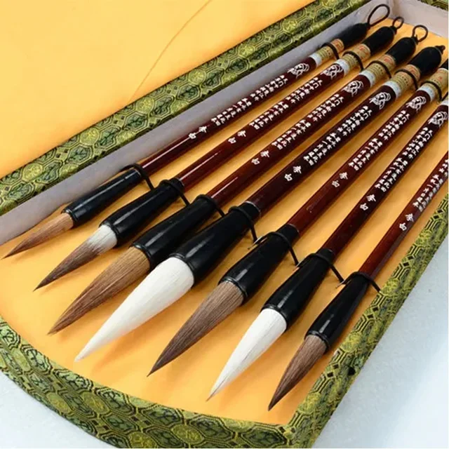 Experience the Art of Calligraphy with the 7pcs Chinese Calligraphy Brushes Set