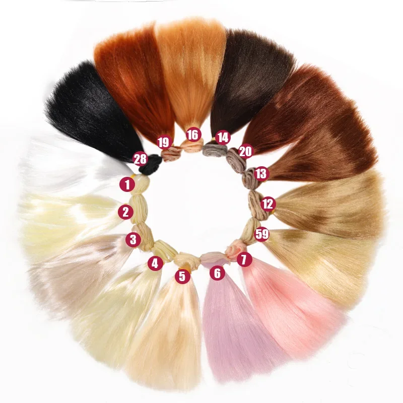 Doll Wigs Toy Wigs Doll Accessories Milk Silk Synthetic Hair For BJD Wig DIY 1PCS 15CM