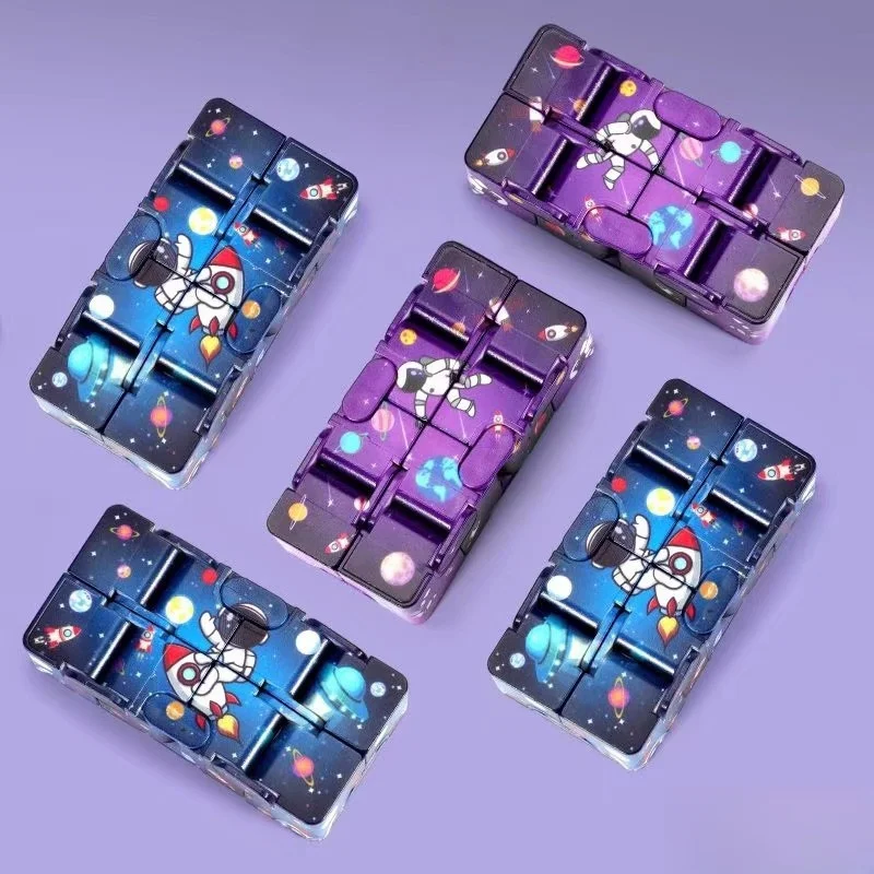 3D Infinity Magic Cube Starry Sky Square Puzzle Toys Four Corner Maze Toys Children Adult Decompression Relaxing Toy