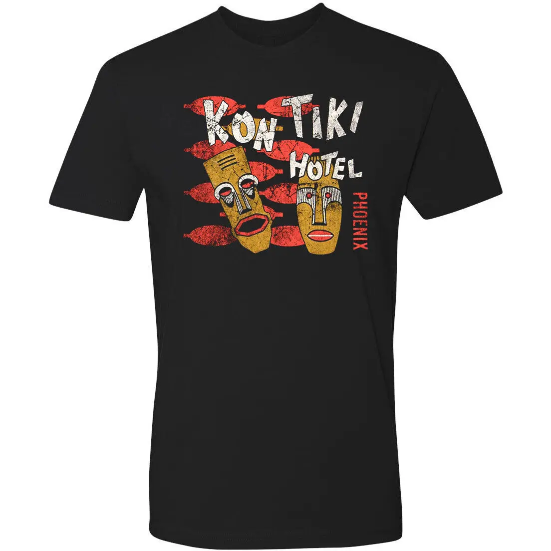 Tiki Tee T Shirt Retro Vtg Art Bar Mug Restaurant Kon Tiki Hotel Phoenix Az