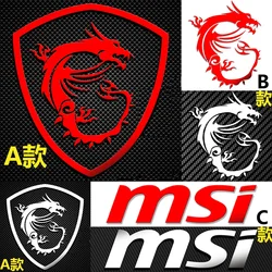 MSI Premium Metal Sticker for Personalized DIY Decoration (Style C - Red - 5x1.2CM)